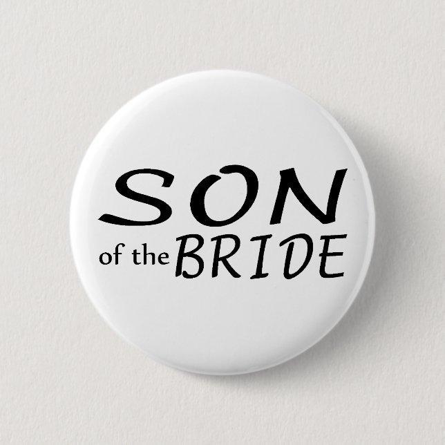 Son Of The Bride Button (Front)