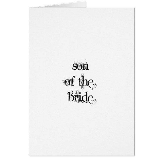 Son of the Bride Cards (Front)