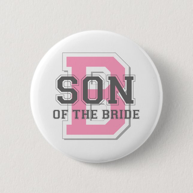 Son of the Bride Cheer Pinback Button (Front)