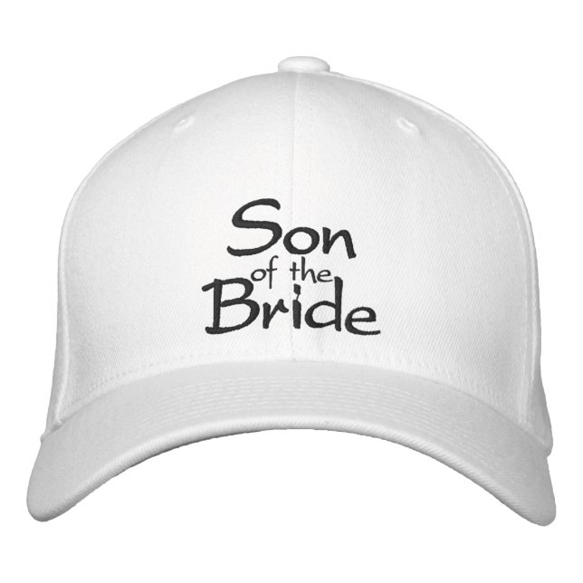 Son of the Bride Embroidered Wedding Cap (Front)