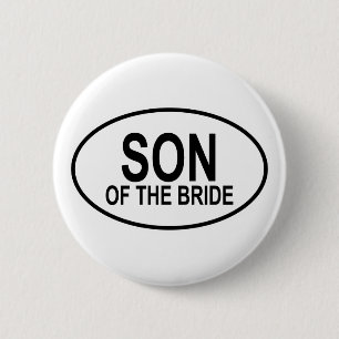 Son of the Bride Wedding Oval Button