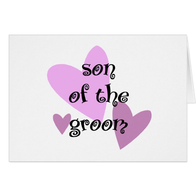 Son of the Groom Cards (Front Horizontal)