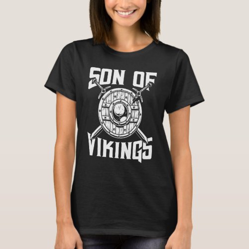 Son of Viking Axe Warrior Valhalla Warriors Mythol T_Shirt