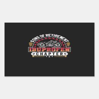 Son Or Arthritis Old Riders Funny Art Gift Rectangular Sticker