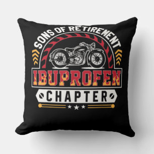 Son Or Arthritis Old Riders Funny Art Gift Throw Pillow