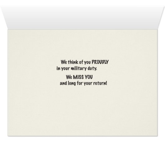 Son Patriotic Mailbox, Military Support (Inside Horizontal (Bottom))