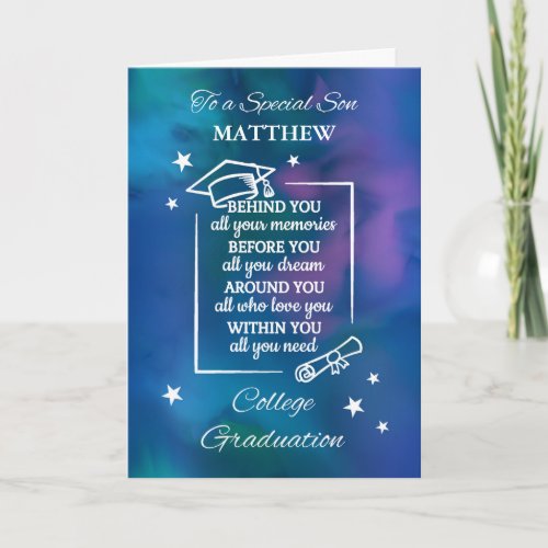 Son Personalize College Graduation Quote