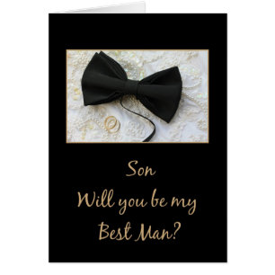son Please be best man - invitation