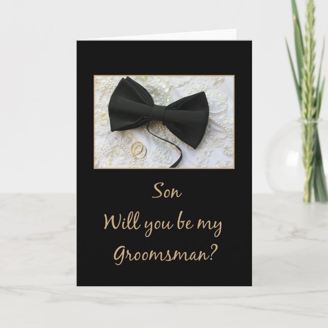 Son  Please be my Groomsman - invitation (Front)