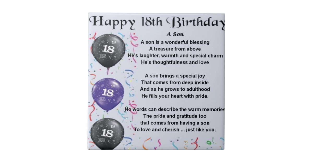 happy 18th birthday son