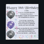 Son Poem 18th Birthday Notepad<br><div class="desc">A great gift for a son on his 18th birthday</div>