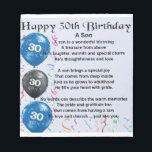 Son Poem  - 30th Birthday Design Notepad<br><div class="desc">A great gift for a son on his 30th birthday</div>