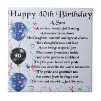 Son Poem - 40th Birthday Design