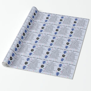 Son Poem  - 40th Birthday Design Wrapping Paper
