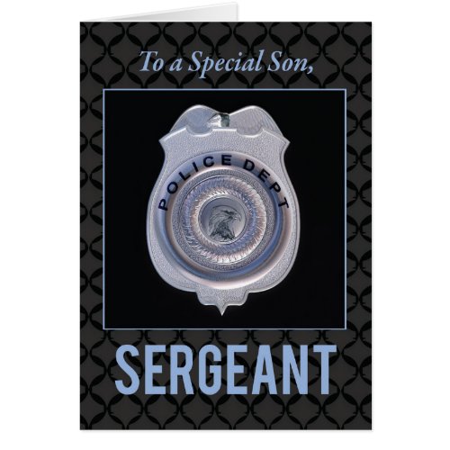 Son Promotion to Sergeant in Police Department