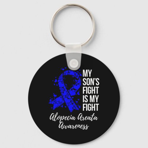 Sons Fight Is My Fight Alopecia Areata Awareness  Keychain