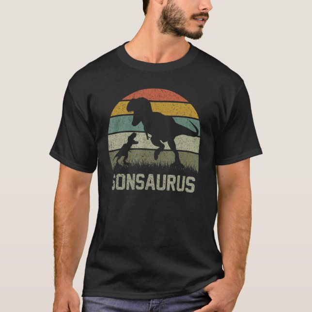 Son Saurus T Rex Dinosaur Sonsaurus Family Matchin T-Shirt (Front)