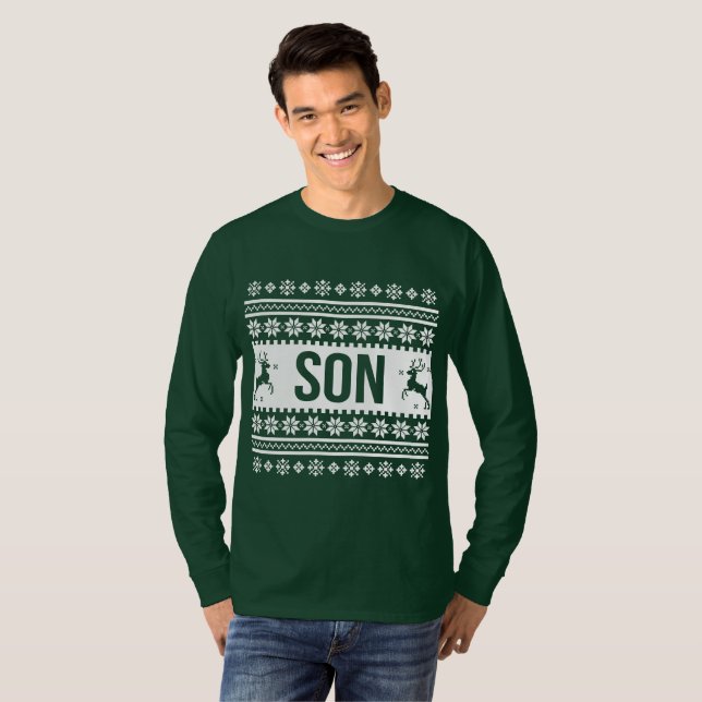 Son shirt Ugly Christmas Sweater son (Front Full)