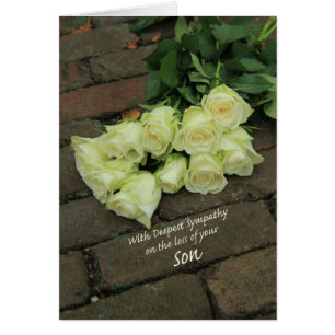 son  Sympathy card with Roses