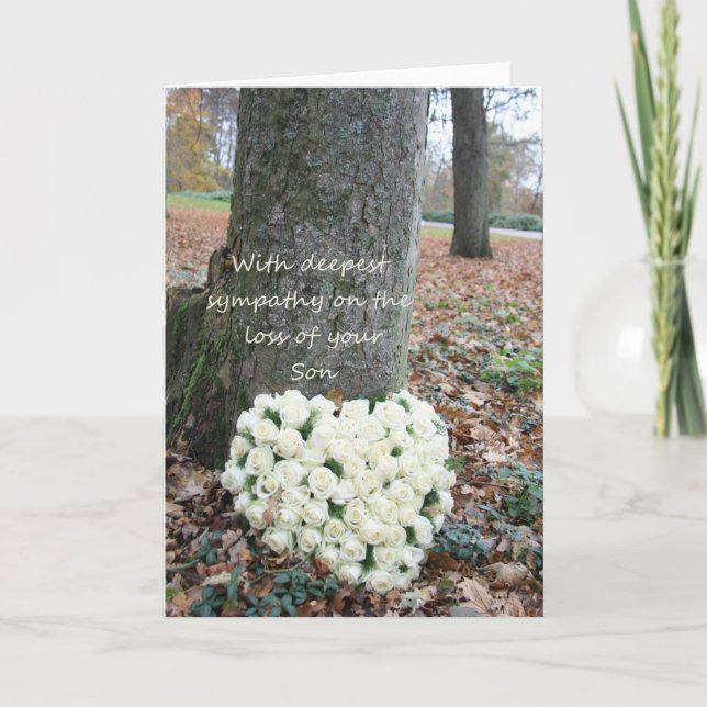 son  Sympathy card with Roses (Front)
