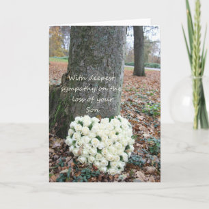 son Sympathy card with Roses