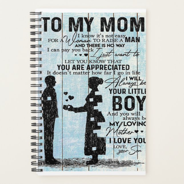 Son To Mom Gift, Personalize Letter To My Mom Gift Planner (Front)