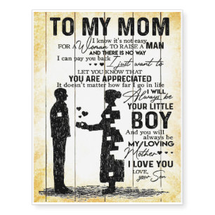 Son To Mom Gift Special Gift For Family Temporary Tattoos