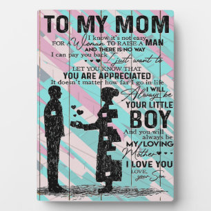 Son To Mom Letter, To My Mom Gift Plaque