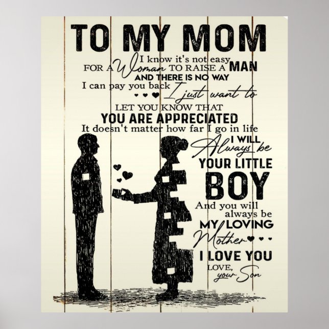 Son To Mom Vertical Poster | Lovely Gift (Front)