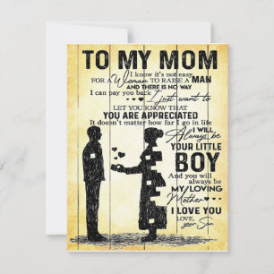 Son To My Mom Gift, Best Gift for Mom, Invitation