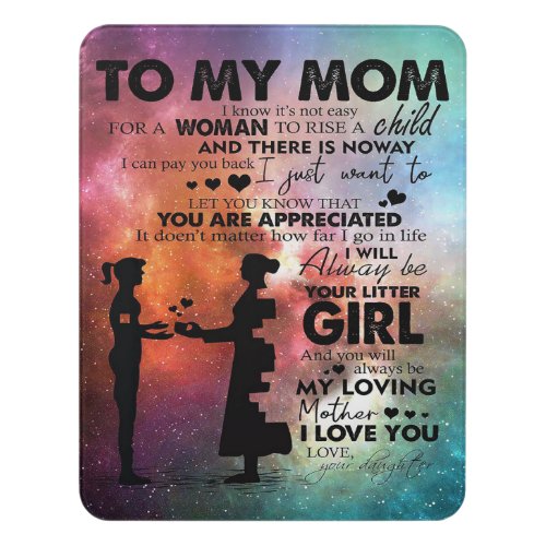 Son To My Mom Gift  Lovely Letter for Mom Door Sign
