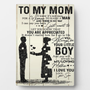 Son To My Mom   Home Decor   Gift For Mommy Plaque