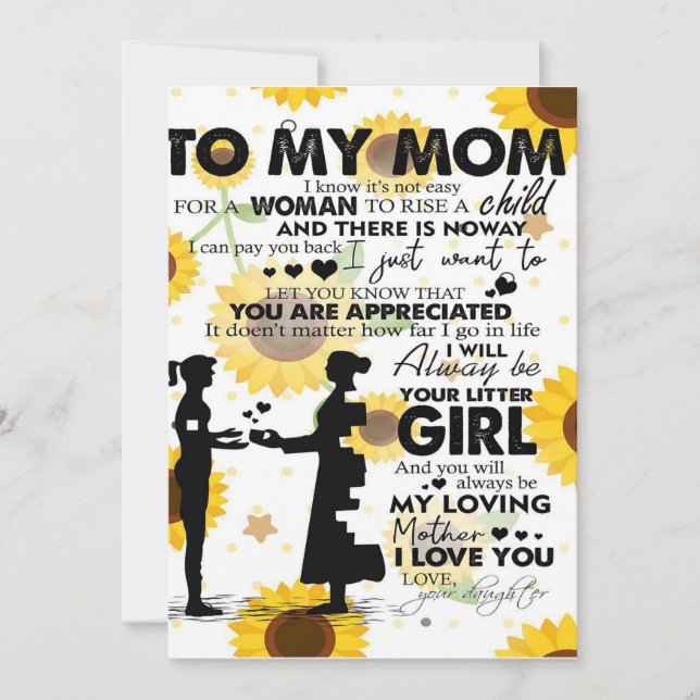 Son To My Mom Letter | Cute Gift for Mom Holiday Card (Front)