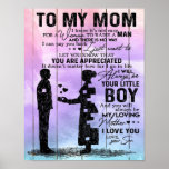 Son To My Mom Letter, Mother Birthday Gift Poster<br><div class="desc">It's a personalized perfect gift for your mom, your mama, your mommy, your mother, your parents, your grandma. It's ideal gifts for all seasons. These products are great for a picnic at the park, snuggling while watching TV, relaxing on the sofa, wall decoration for home or as a stylish bedspread....</div>