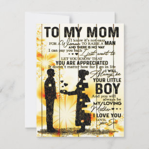 Son To My Mom Letter   New Home Decor Gift Invitation