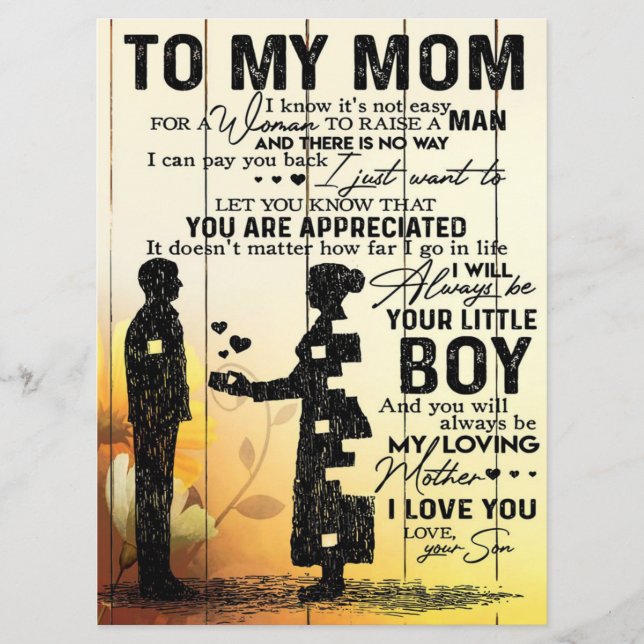 Son To My Mom Present | Cute Gift for Mommy Menu (Front)
