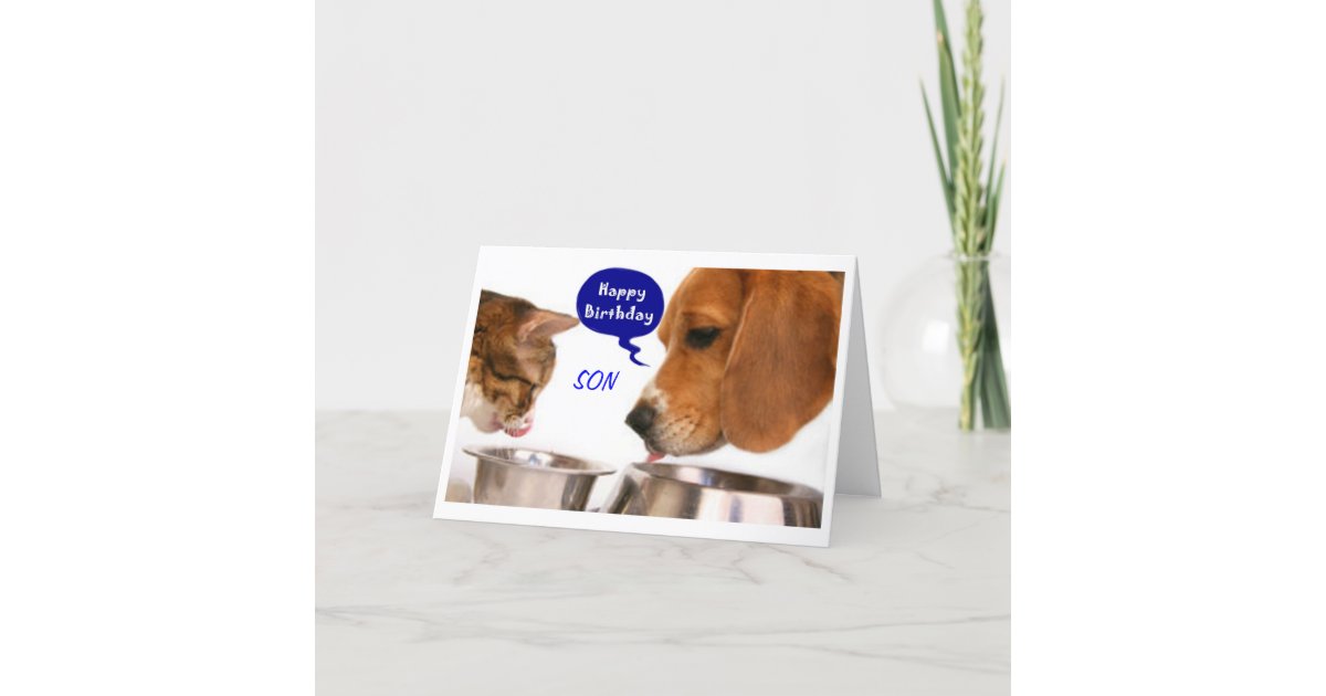 SON-U R SO MUCH FUN=FUN BIRTHDAY WISHES CARD | Zazzle.com