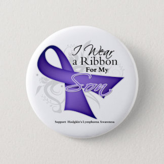Son Violet Ribbon-  Hodgkins Lymphoma Pinback Button