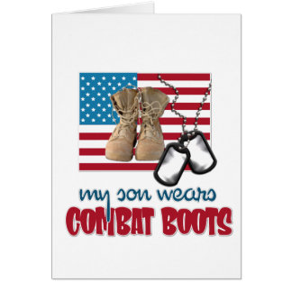 Son wears combat boots cards