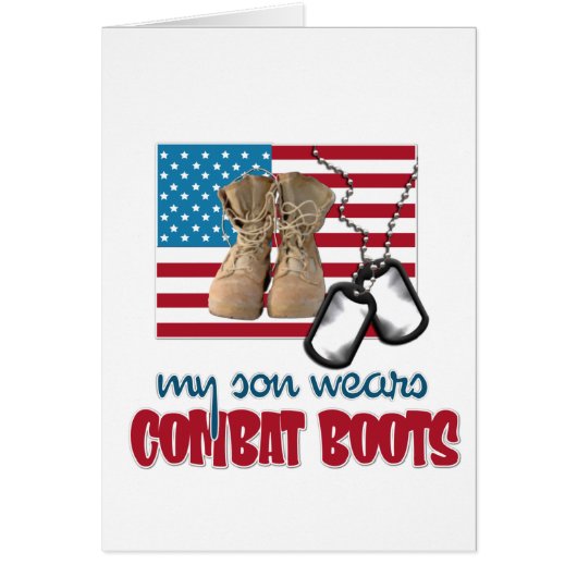 Son wears combat boots cards (Front)