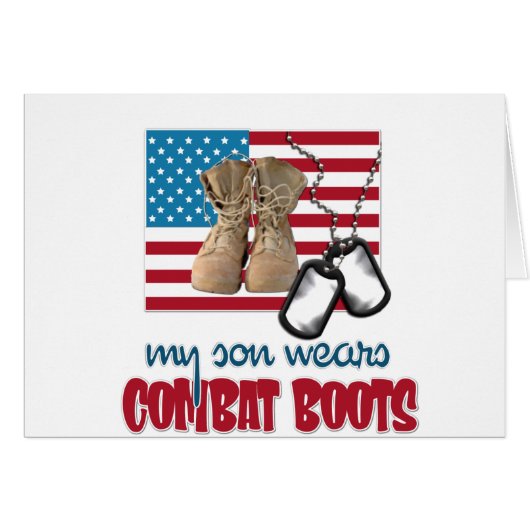 Son wears combat boots cards (Front Horizontal)
