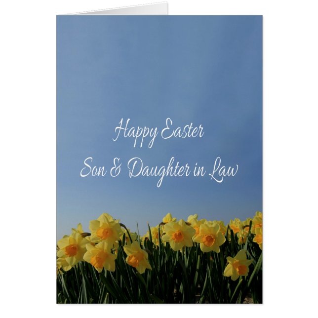 Son & Wife Happy Easter Cards (Front)