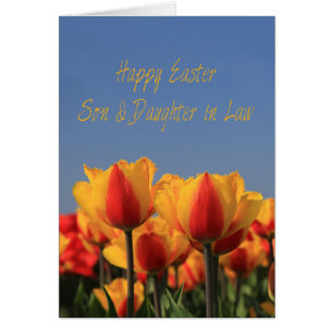 Son & Wife Happy Easter Cards