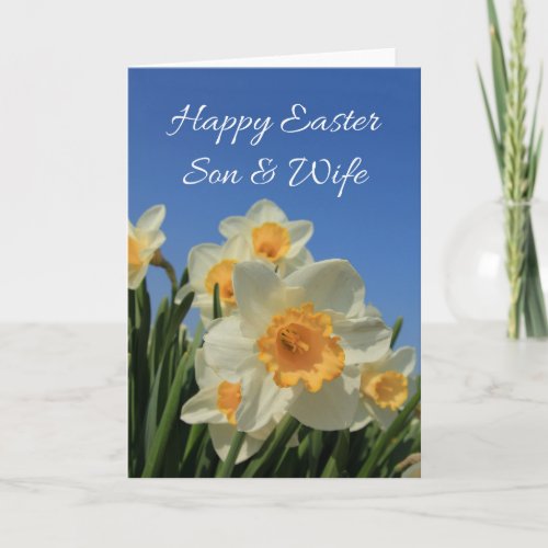 Son  Wife Happy Easter Holiday Card