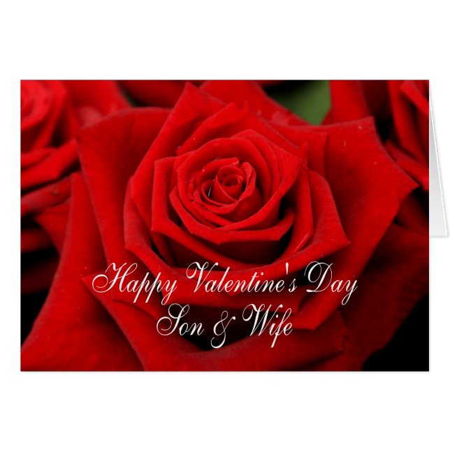 Son & Wife  Happy Valentine's Day Roses (Front Horizontal)