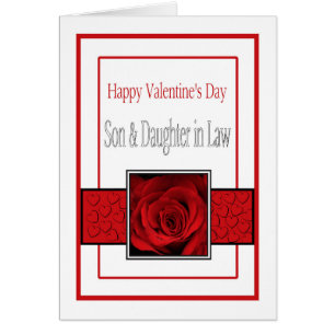 Son & Wife  Happy Valentine's Day Roses Cards