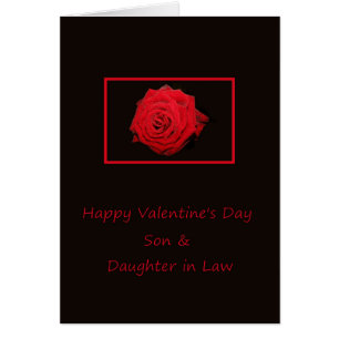 Son & Wife  Happy Valentine's Day Roses Cards