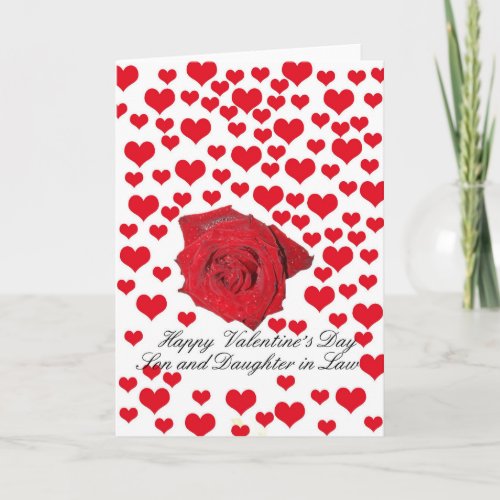 Son  Wife  Happy Valentines Day Roses Holiday Card