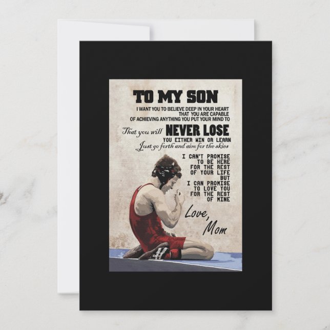 Son Wrestling MD Canvas Invitation (Front)