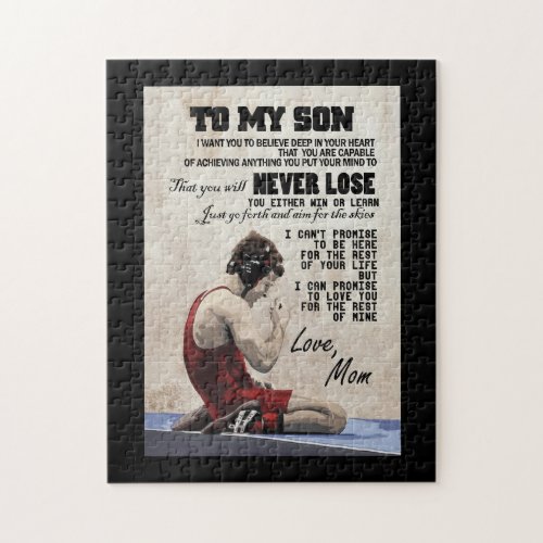 Son Wrestling MD Canvas Jigsaw Puzzle